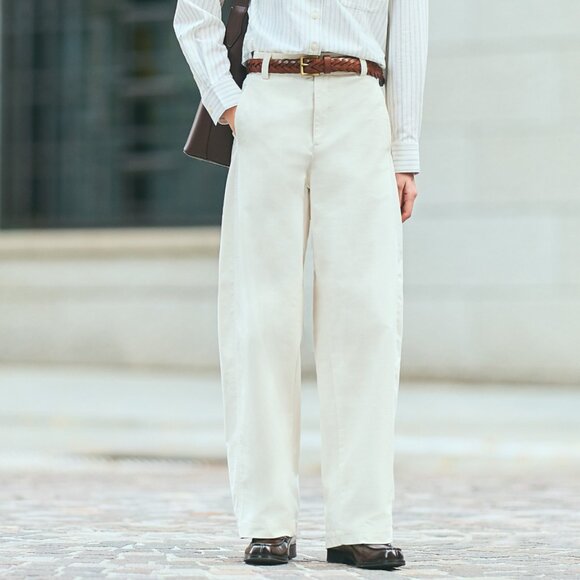 Uniqlo White Relaxed Ankle-Length Mid Rise Jeans (size S) - Picture 1 of 16